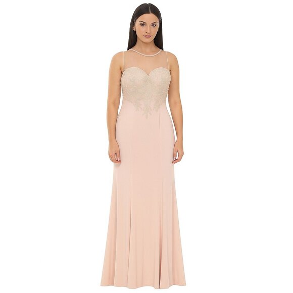 Babyonlinedress Beige Formal Prom Wedding Pageant Dress Size L NWT - Picture 1 of 7